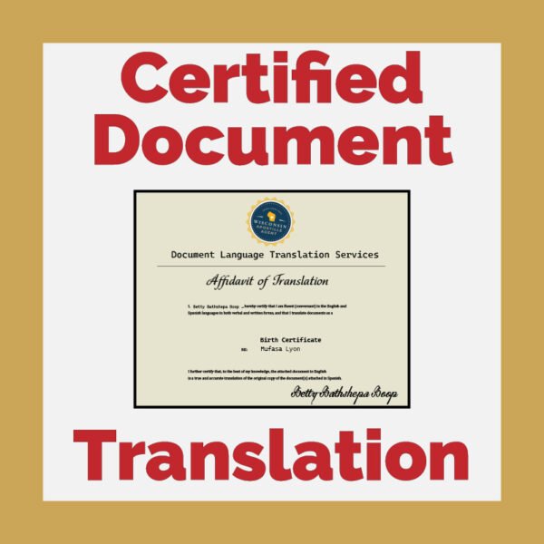 Certified Document Translation - Upload Your Document Now!