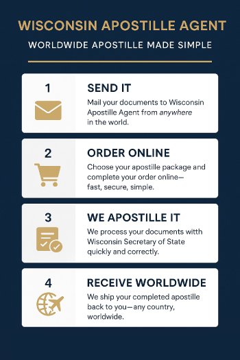 How To Apostille Wisconsin Documents in Easy In Four Steps - Wisconsin Apostille Agent